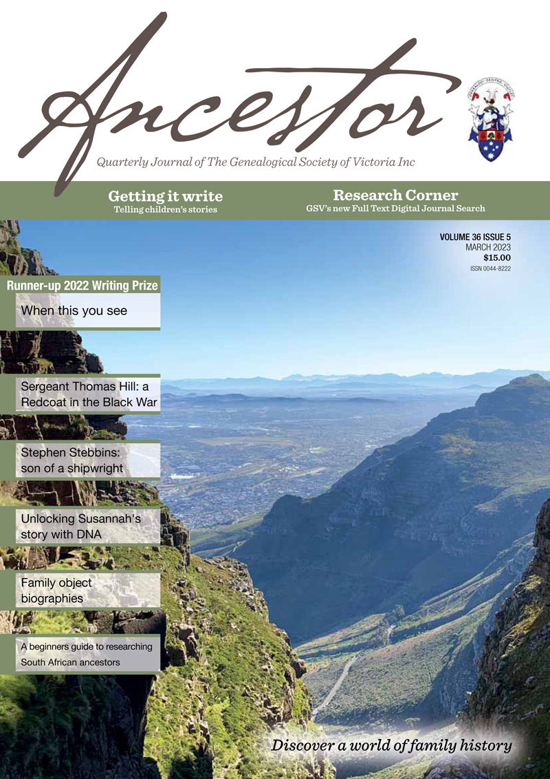 Ancestor: quarterly journal of the GSV